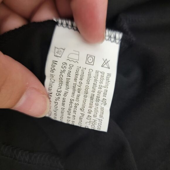 Arshiner Solid Black Dress Short Sleeve A-line Cross Back Size 120 - Picture 4 of 6